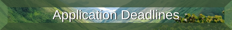 Application Deadlines Green 